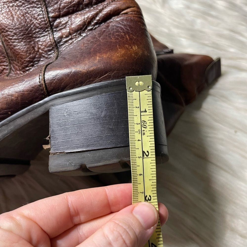 High Sierra 90's Chunky Heel Leather Boots in Brown | Size 7.5 - Picture 10 of 14